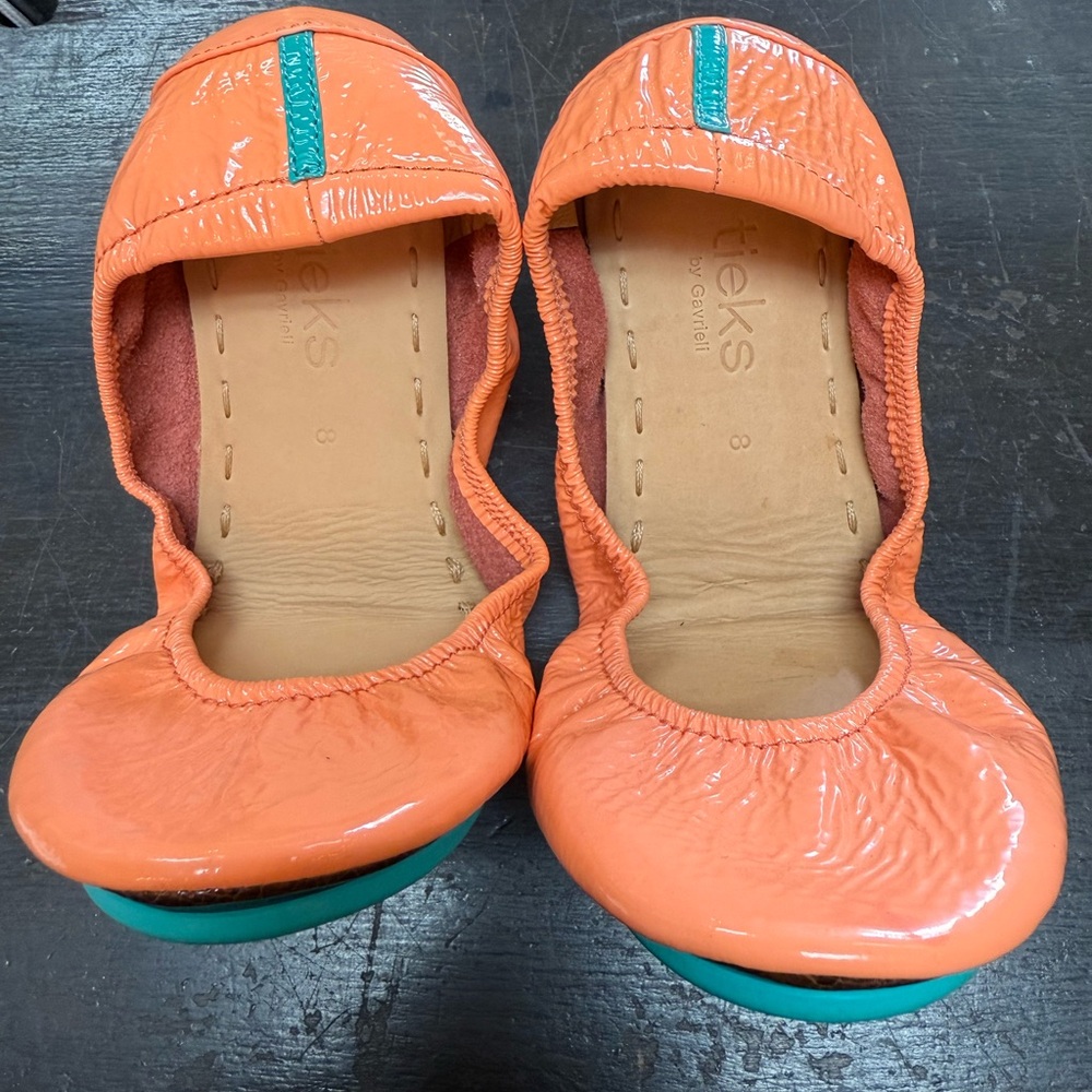 Coral TIEKS Ballet FlatS SIZE 8